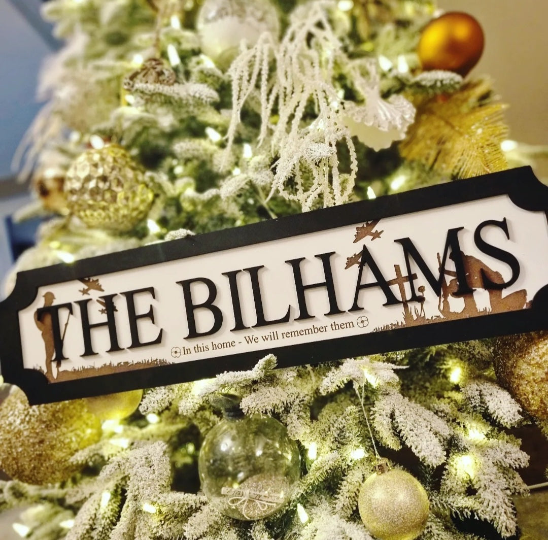 REMEMBRANCE DAY Personalise your own 3D Train/Street Style Sign The