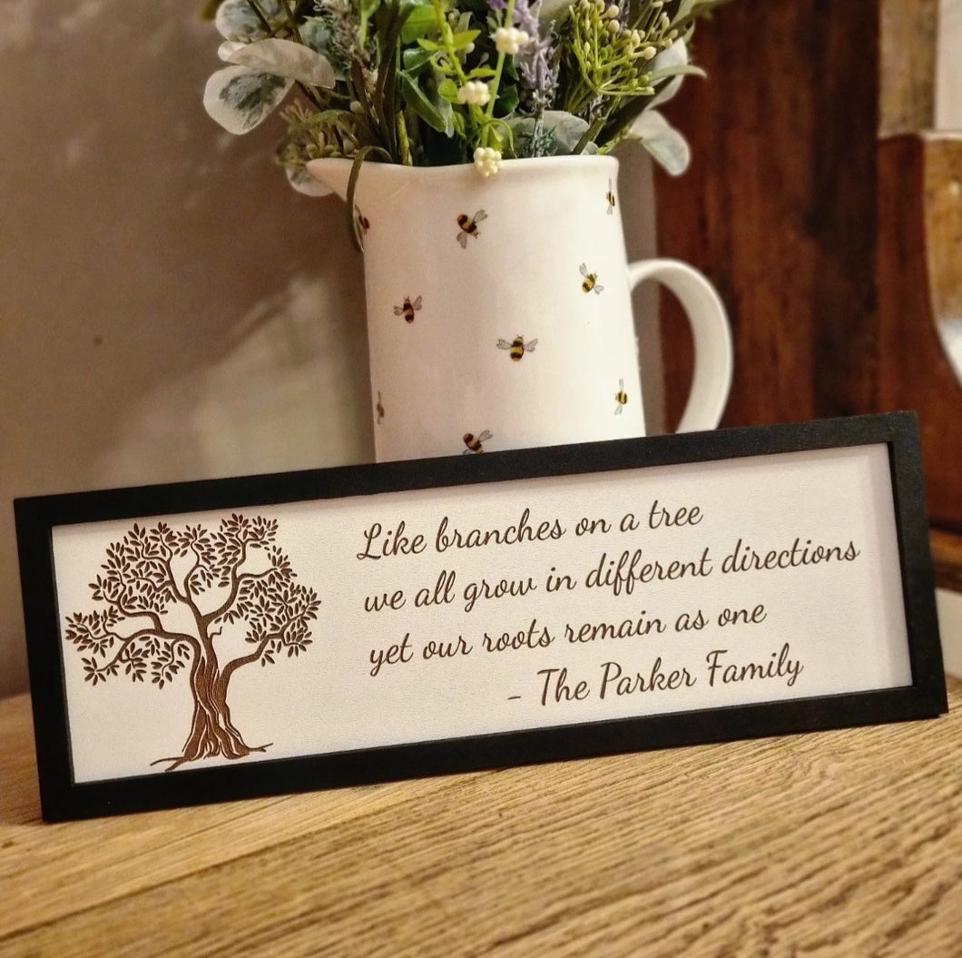 Personalised Like branches on a tree Petite Sign