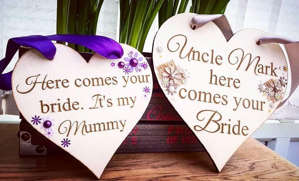 Personalise your own Wedding Aisle Heart Sign