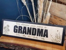 Load image into Gallery viewer, Personalised &quot;We changed your name to (name)&quot; Black &amp; Birch 3D Sign

