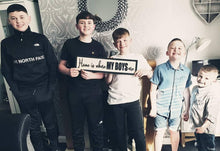 Load image into Gallery viewer, Home is where my boys are Black &amp; Birch 3D Sign - Mrs Hinch has this!
