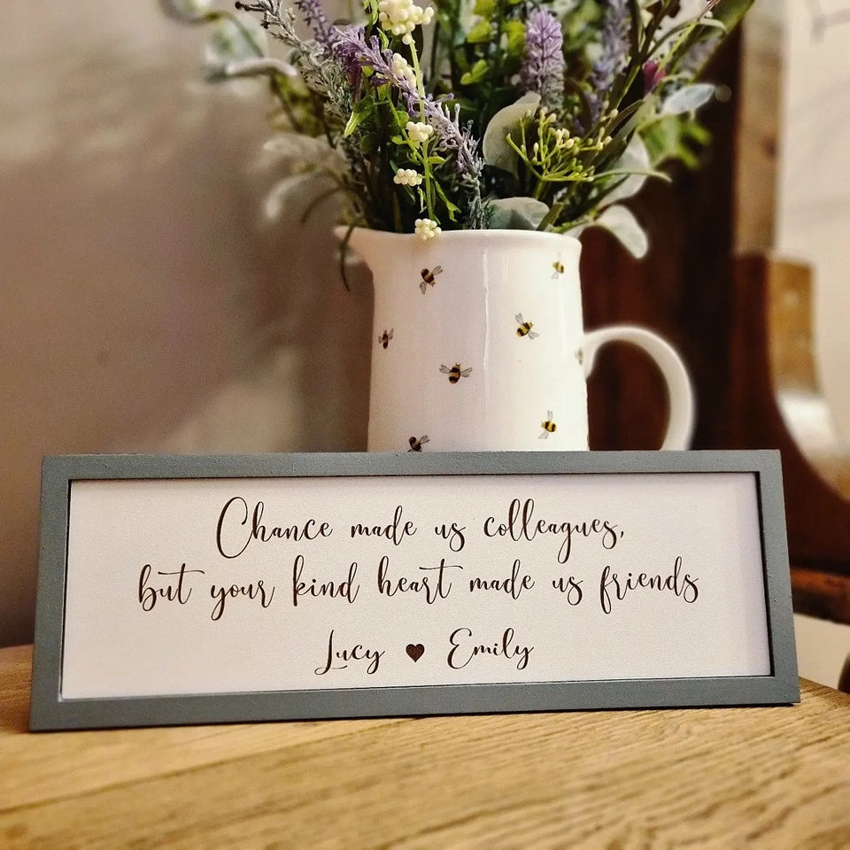 Personalised Chance made us colleagues Petite Sign