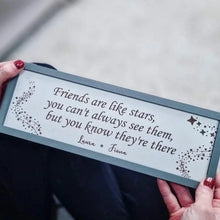 Load image into Gallery viewer, Personalised Friends are like stars Petite Sign
