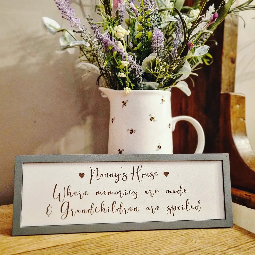 (Name's) House Where memories are made Petite Sign