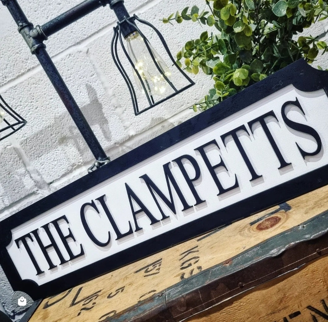 The Clampetts 3D Train/Street Sign