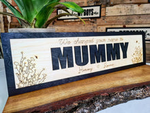 Load image into Gallery viewer, Personalised &quot;We changed your name to (name)&quot; Black &amp; Birch 3D Sign
